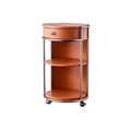**Moderne Ronde Nachtkast met Lades en Planken**